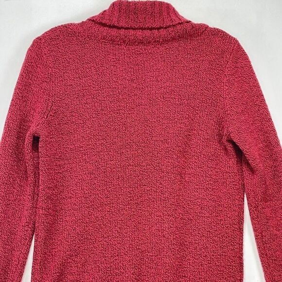 St Johns Bay Women Shawl Sweater Size MP Red Long Sleeves Casual - Picture 4 of 15